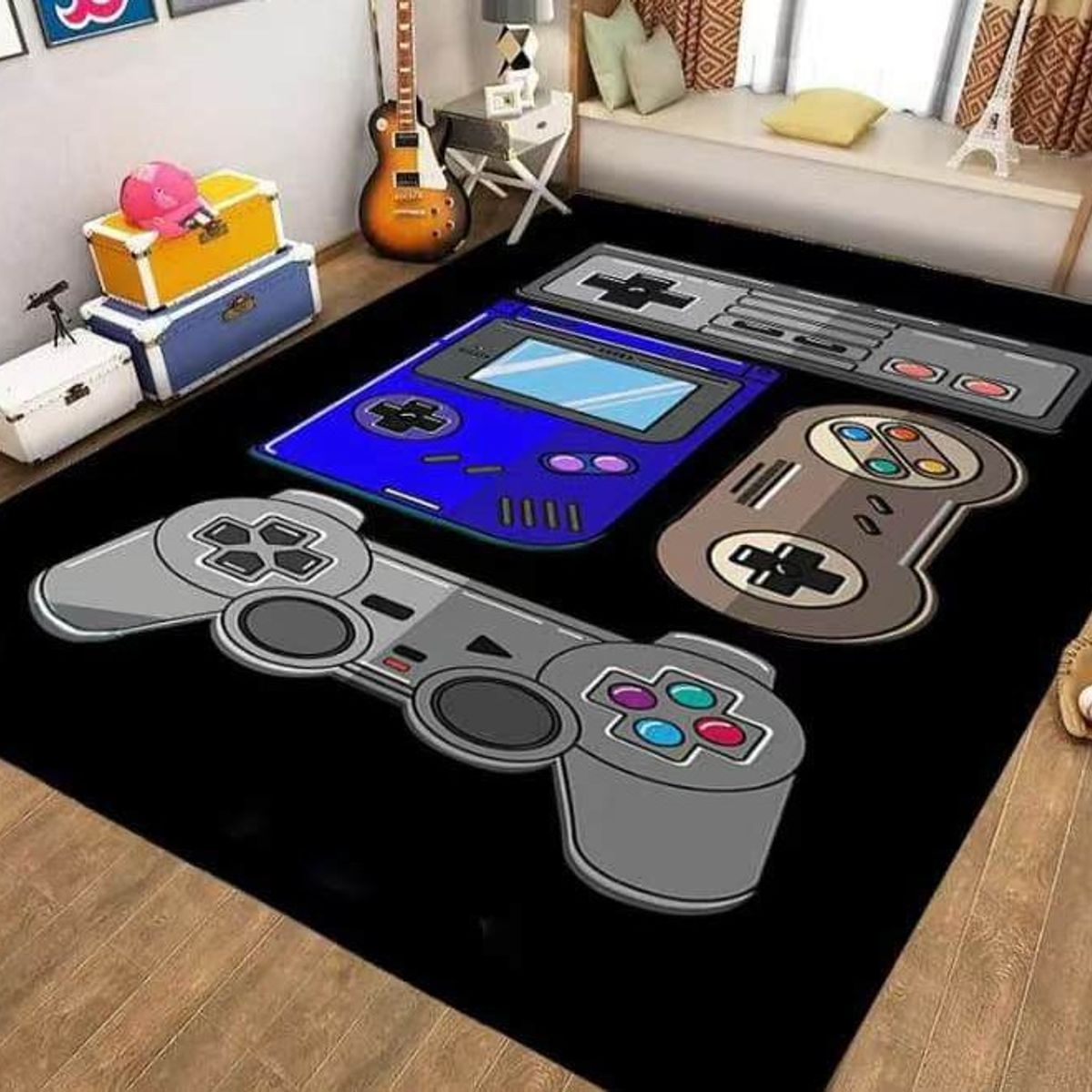 GENERICO - ALFOMBRA PARA LIVING ANTIDESLIZANTE CON DISEÑOS TRIDIMENCIONALES