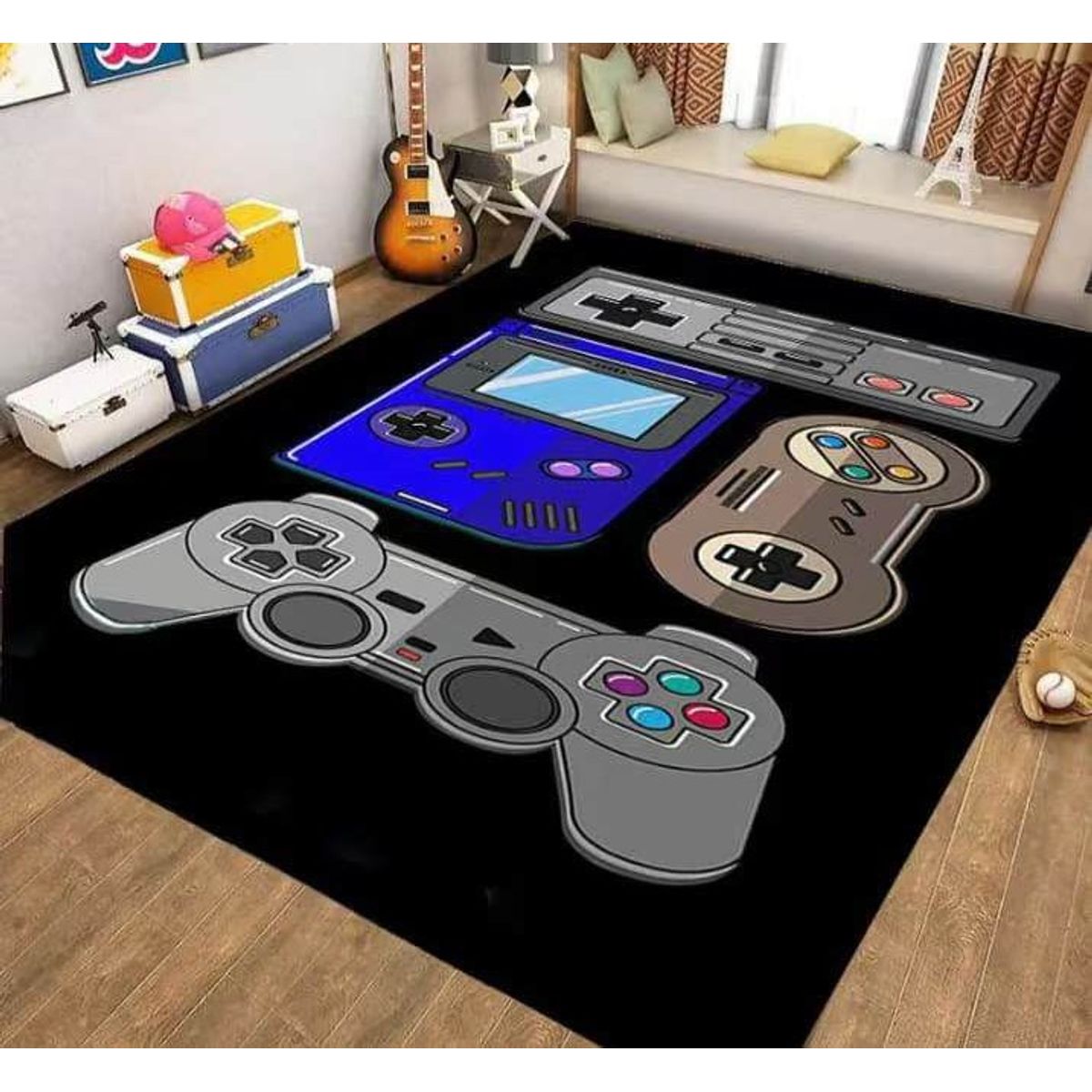 GENERICO - ALFOMBRA PARA LIVING ANTIDESLIZANTE CON DISEÑOS TRIDIMENCIONALES