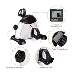 GENERICO - Mini Bicicleta Estática Pedalera Con Pantalla Lcd Spinning