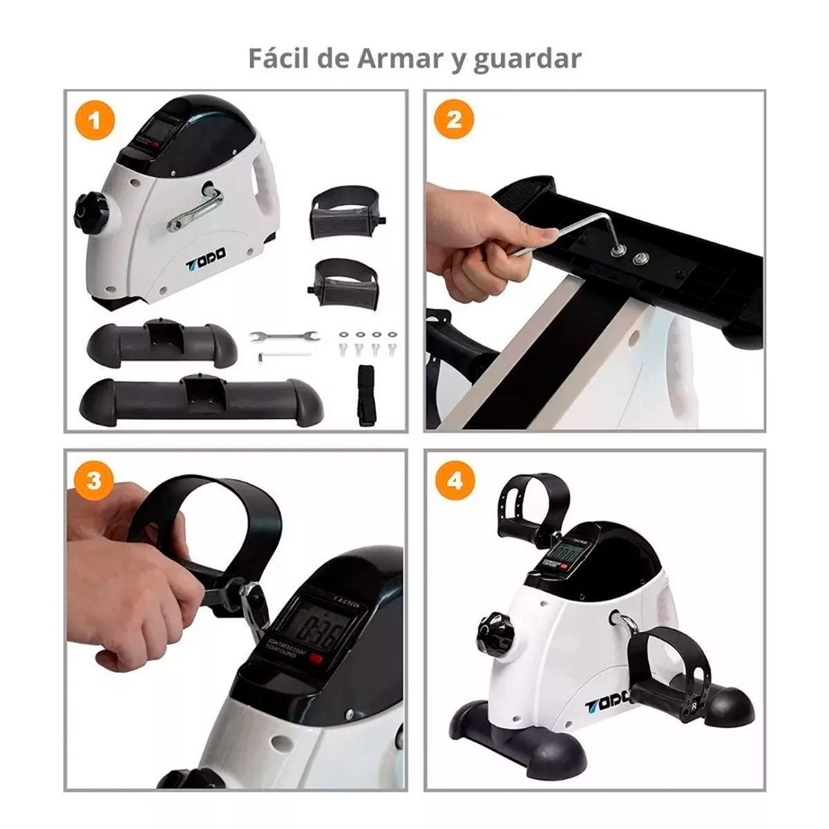 GENERICO - Mini Bicicleta Estática Pedalera Con Pantalla Lcd Spinning