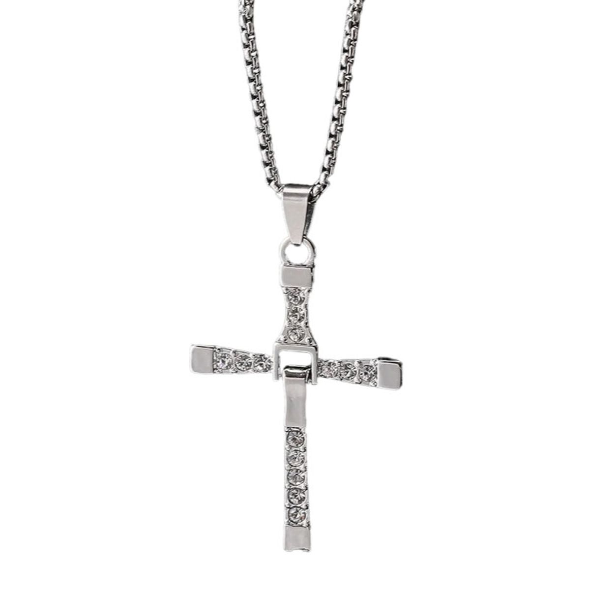 TODOJOYAS - Collar Cruz de Dominic Toretto Acero 50x30mm