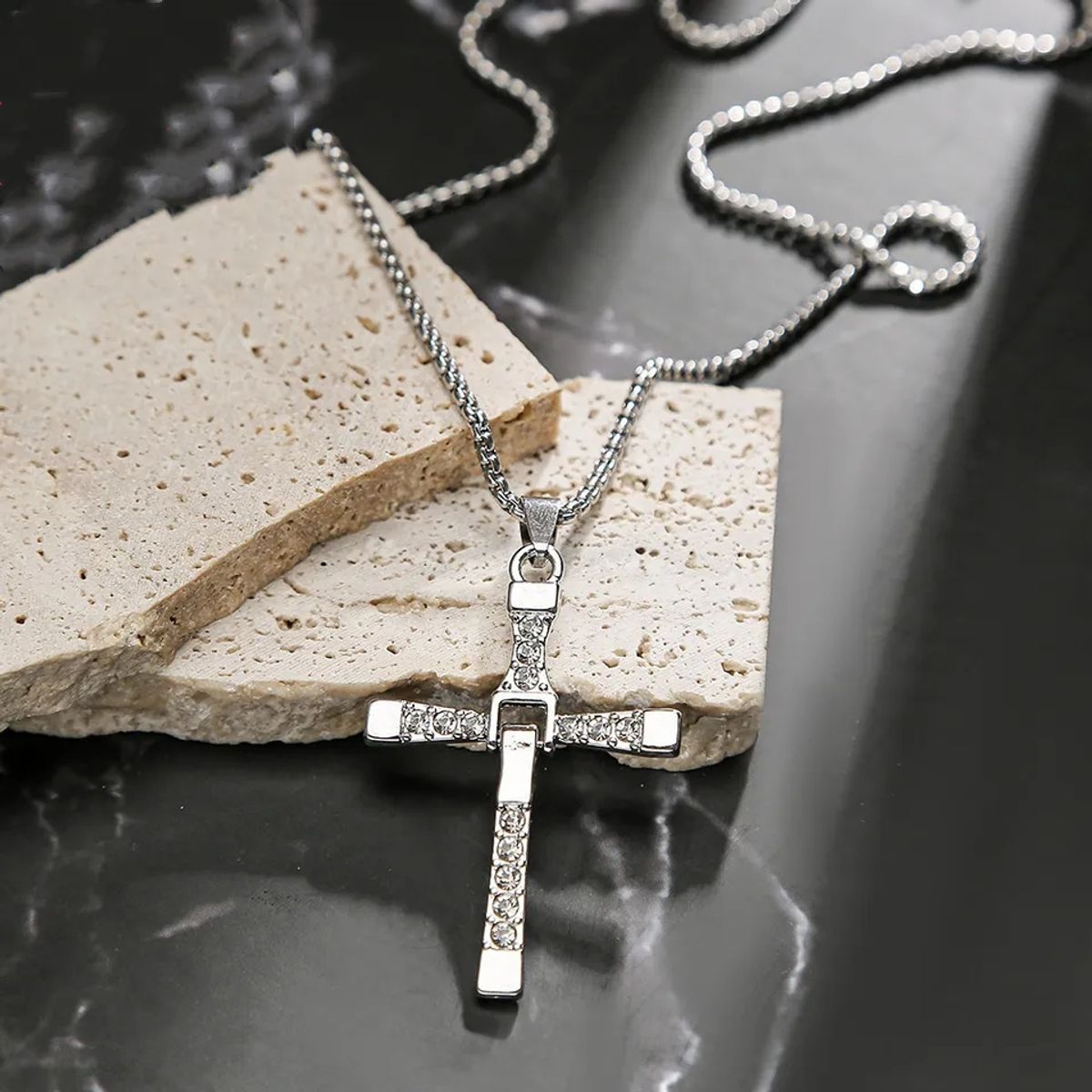 TODOJOYAS - Collar Cruz de Dominic Toretto Acero 50x30mm