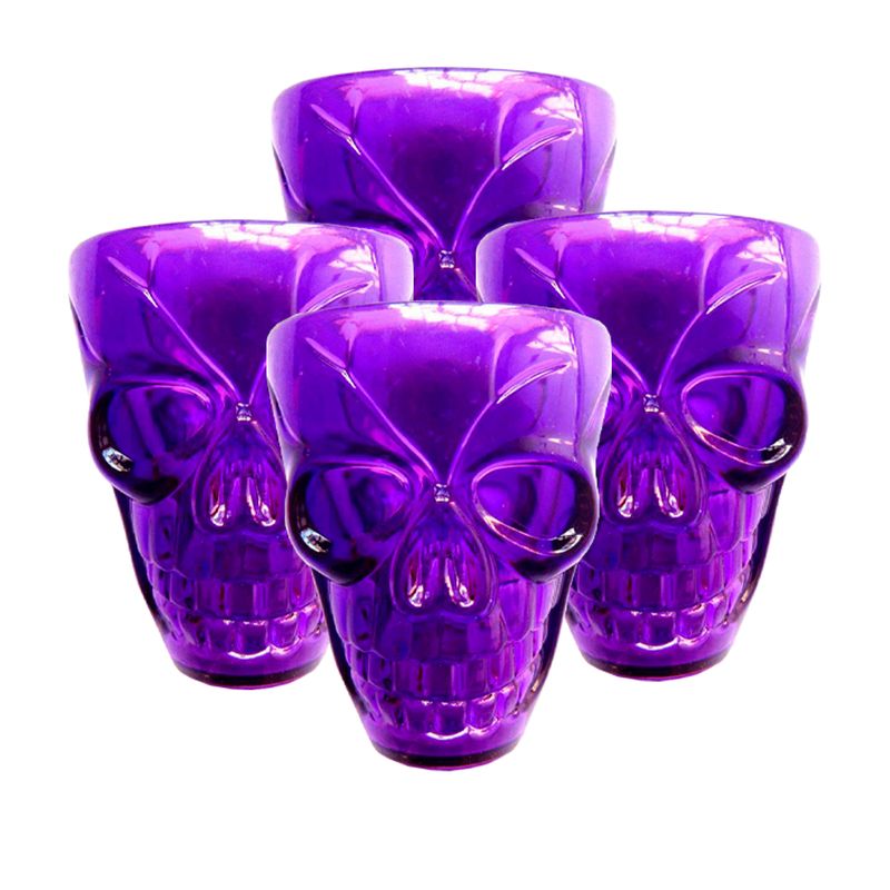 BIG PARTY - Vasos Calaveras 4 Piezas 5.5x5 cm Big Party