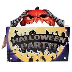 BIG PARTY - Letrero De Madera Led Halloween 25x23x2,5 cm