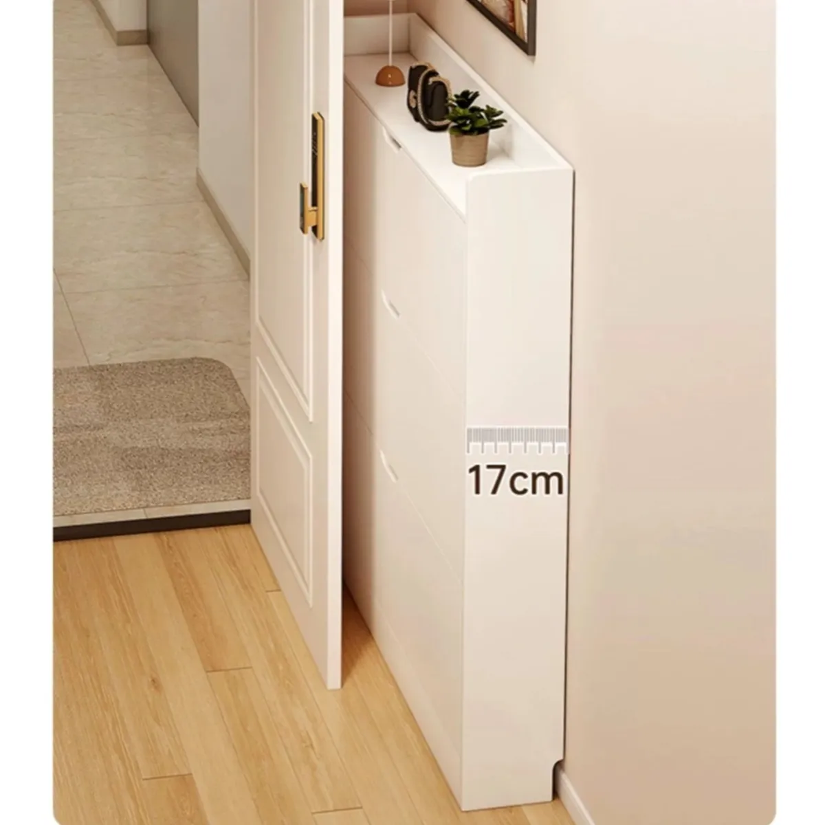 HOMER DESIGN - Zapatero Organizador Estante Zapato Hall Armario 110x100x17cm blanco