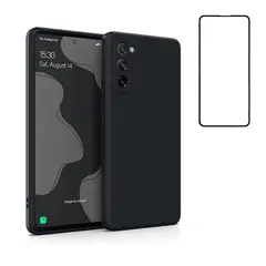 GENERICO - Carcasa Silicona Para Samsung S20 FE Negro con Lamina Completa