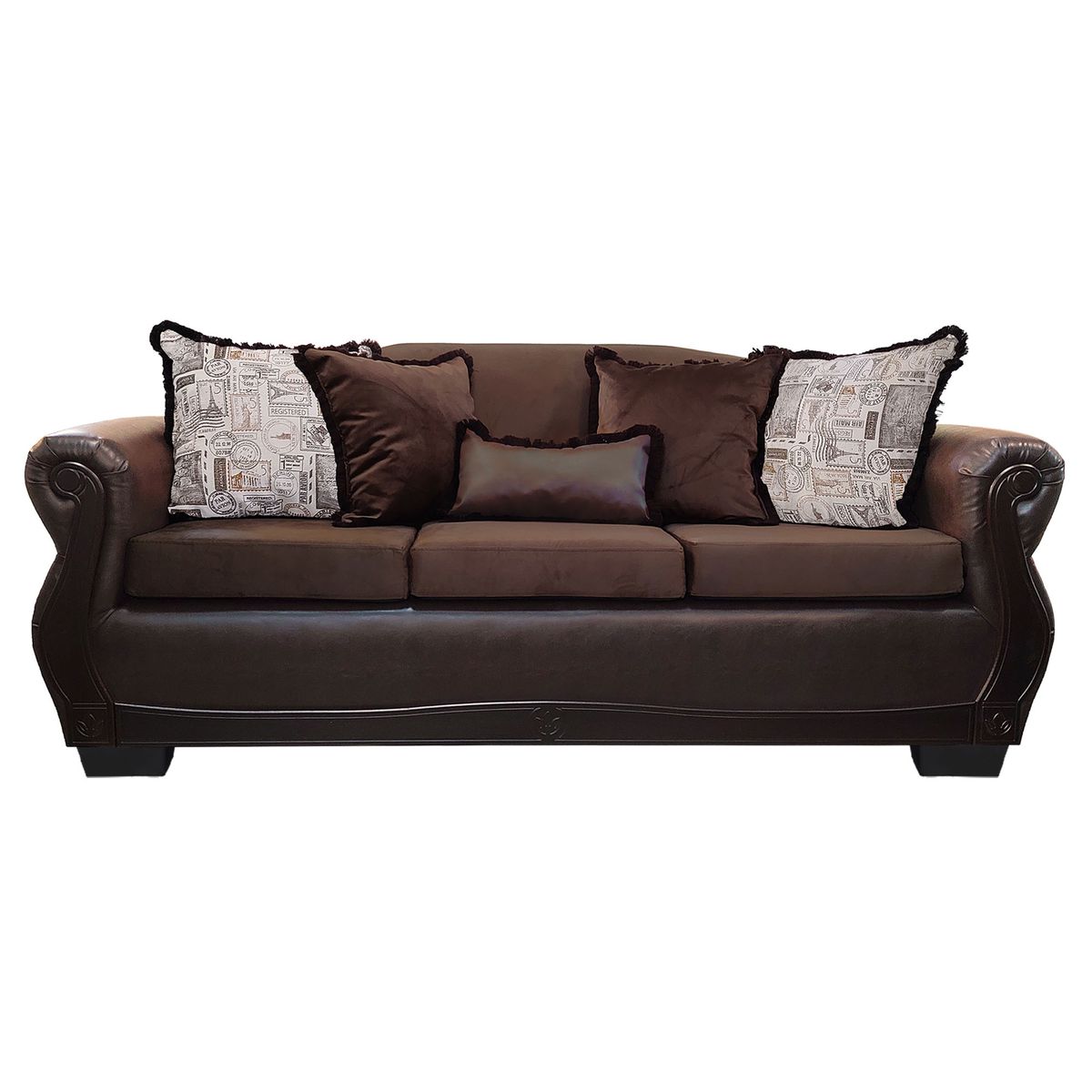 AMERICA DECORA - Sofá Con Resorte Estructural 4 Cuerpos Gran Santi Class