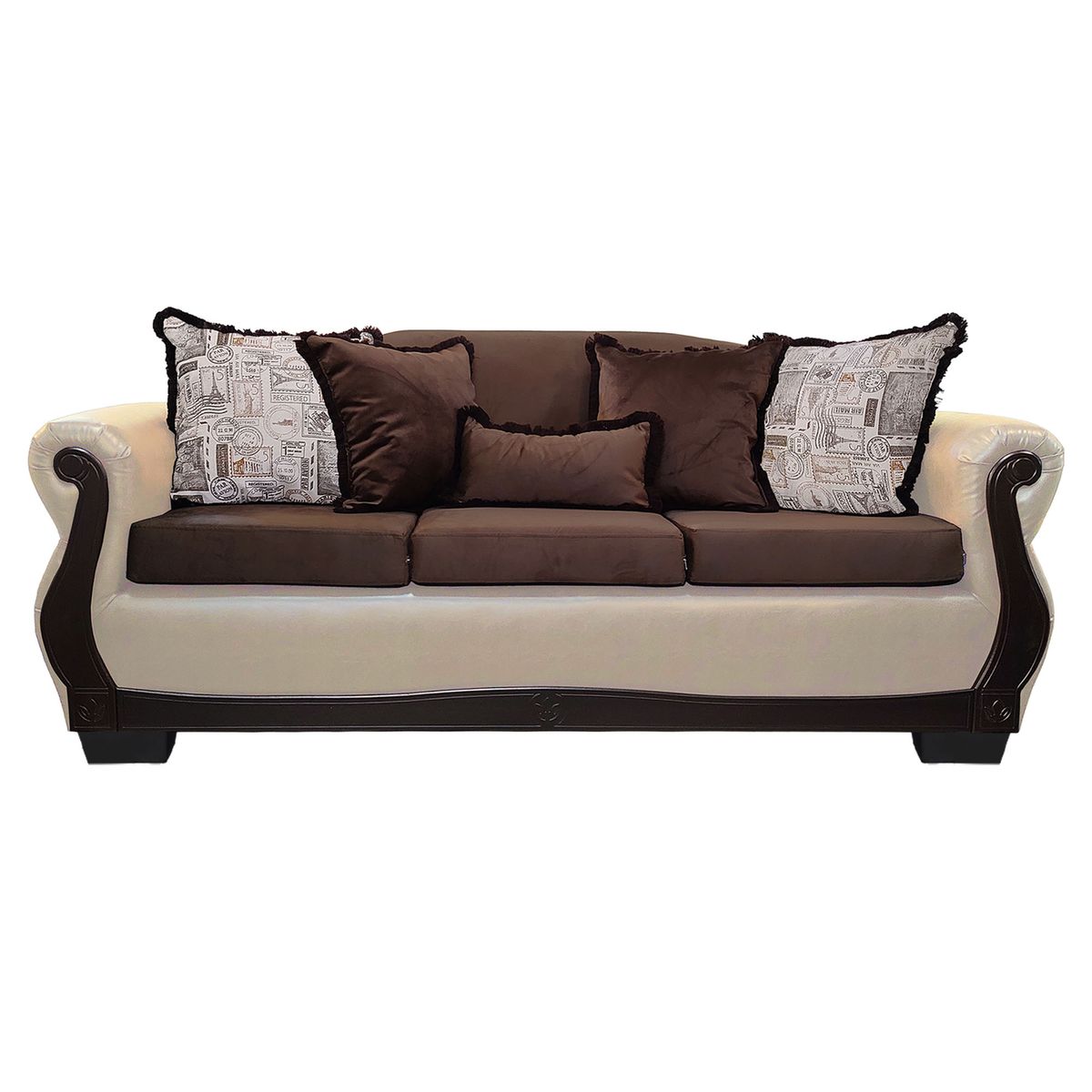 AMERICA DECORA - Sofá Con Resorte Estructural 4 Cuerpos Gran Santi Class