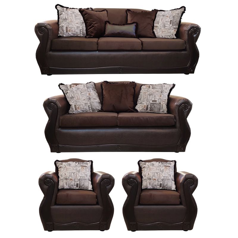 AMERICA DECORA - Living 4-3-1-1 Gran Santi Class Chocolate