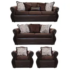 AMERICA DECORA - Living 4-3-1-1 Gran Santi Class Chocolate