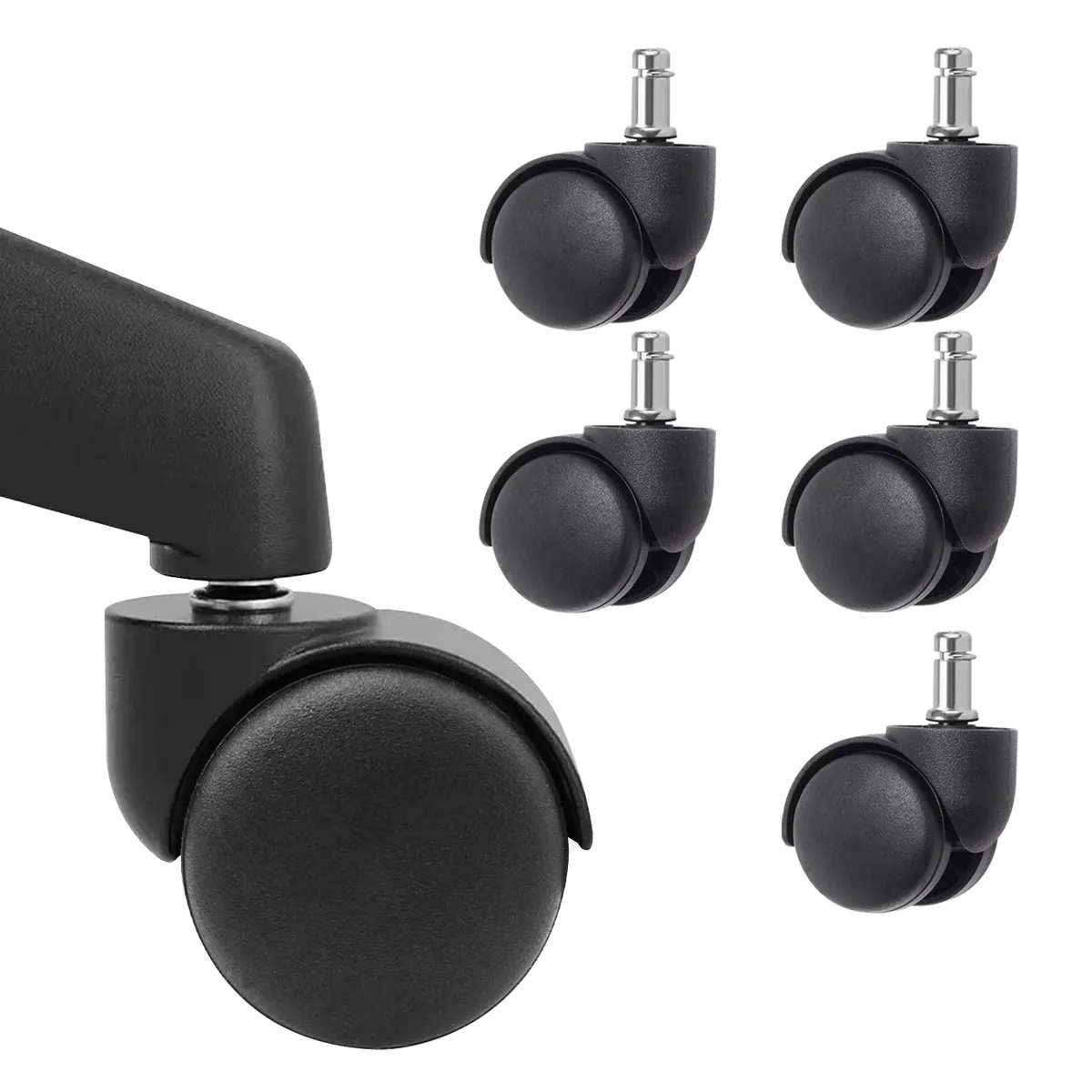 VIDITA - Set 5 Ruedas Giratorias Universales Para Sillas De Oficina