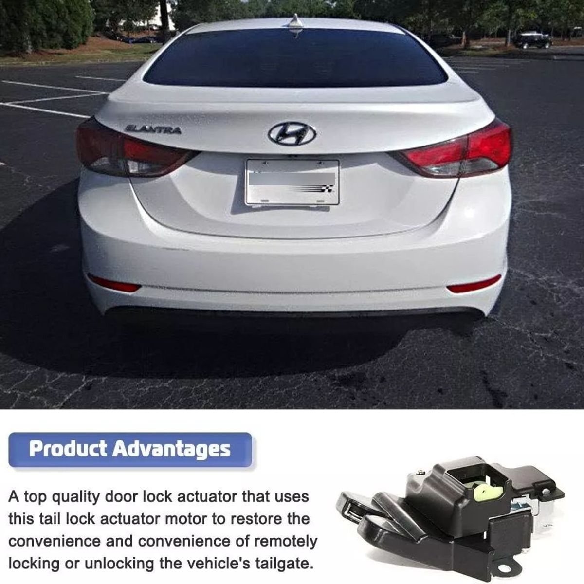 KUANGYE - Chapa Cerradura Maletero Kia Rio4 Cerato Hyundai Elantra