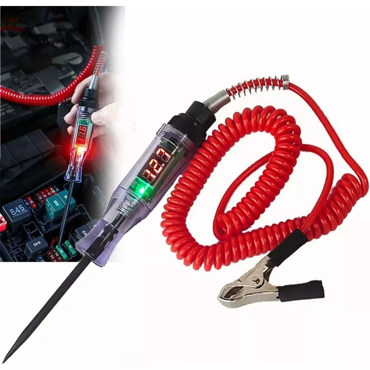 KUANGYE - Probador De Corriente Automotriz Bolígrafo 6v-12v-24v