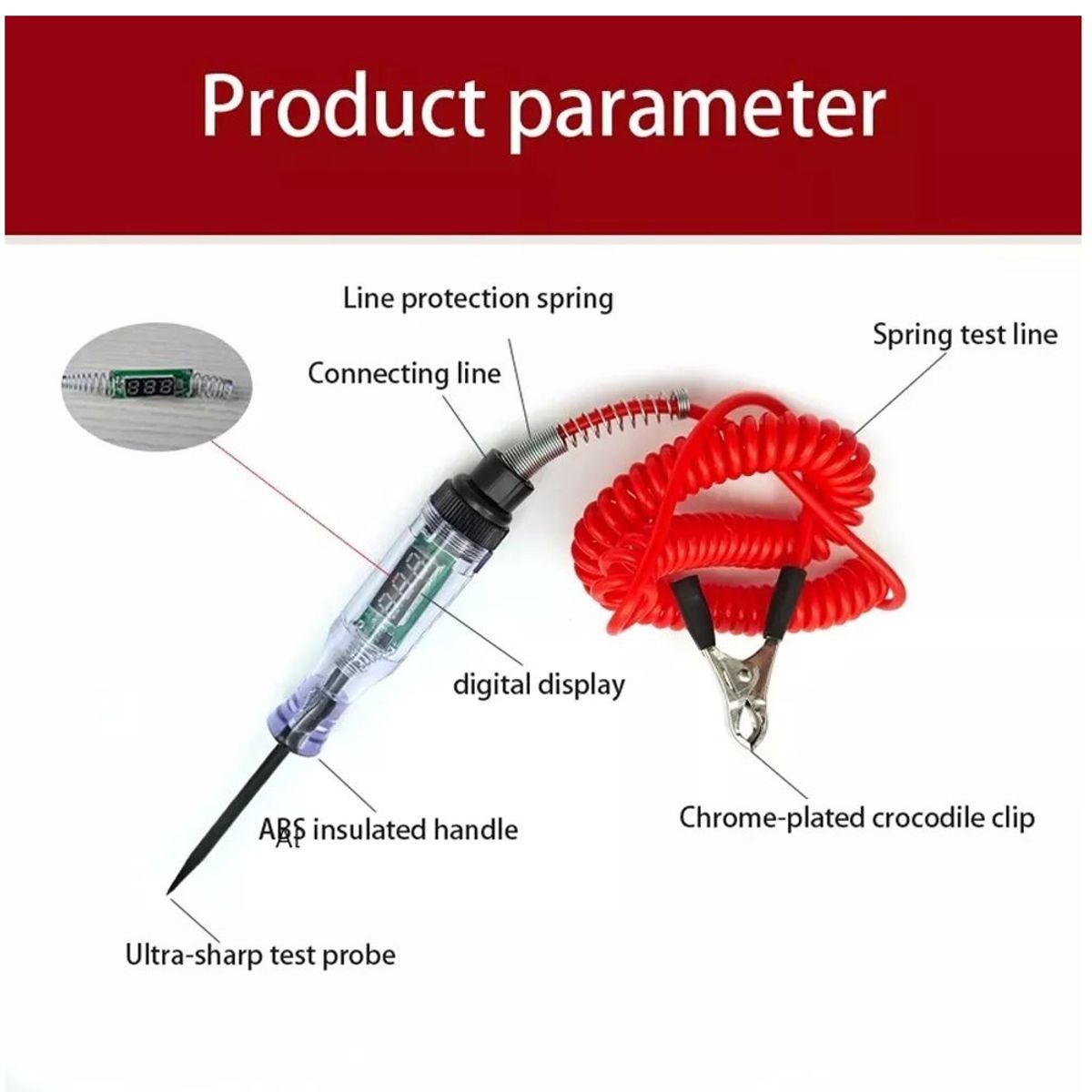KUANGYE - Probador De Corriente Automotriz Bolígrafo 6v-12v-24v