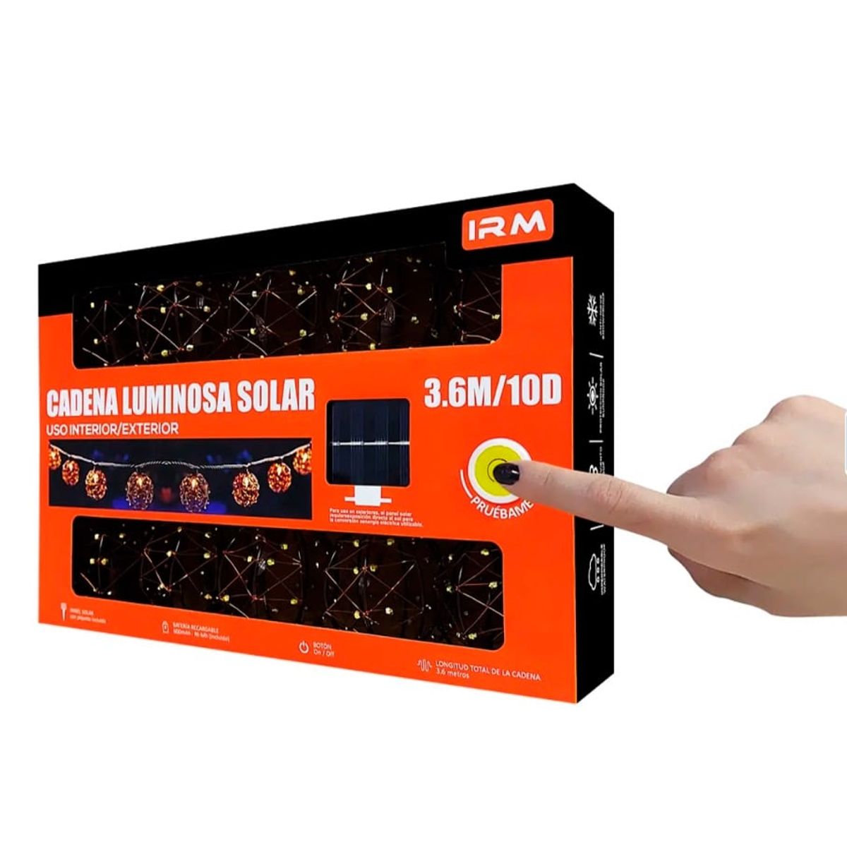 IRM - Set Cadena Luminosa Solar 3.6 Metros Solar