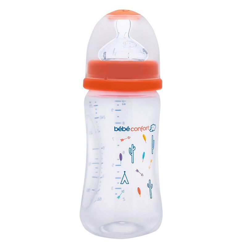 BEBE CONFORT - Bebe Confort Mamadera 270Ml Indians Coral Tetina Silicona