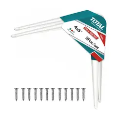 TOTAL TOOLS - Soporte Escuadra Para Repisa Estante 4''x5'' 2 Unds Total