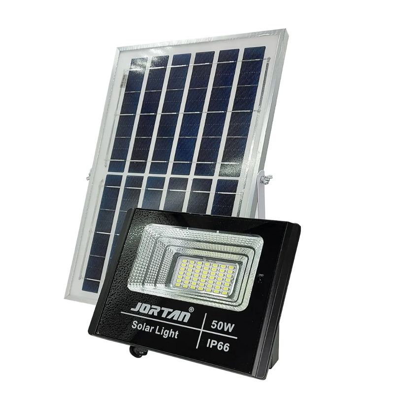 GENERICO - Reflector LED De 50W IP66 Con Panel Solar y Control Remoto