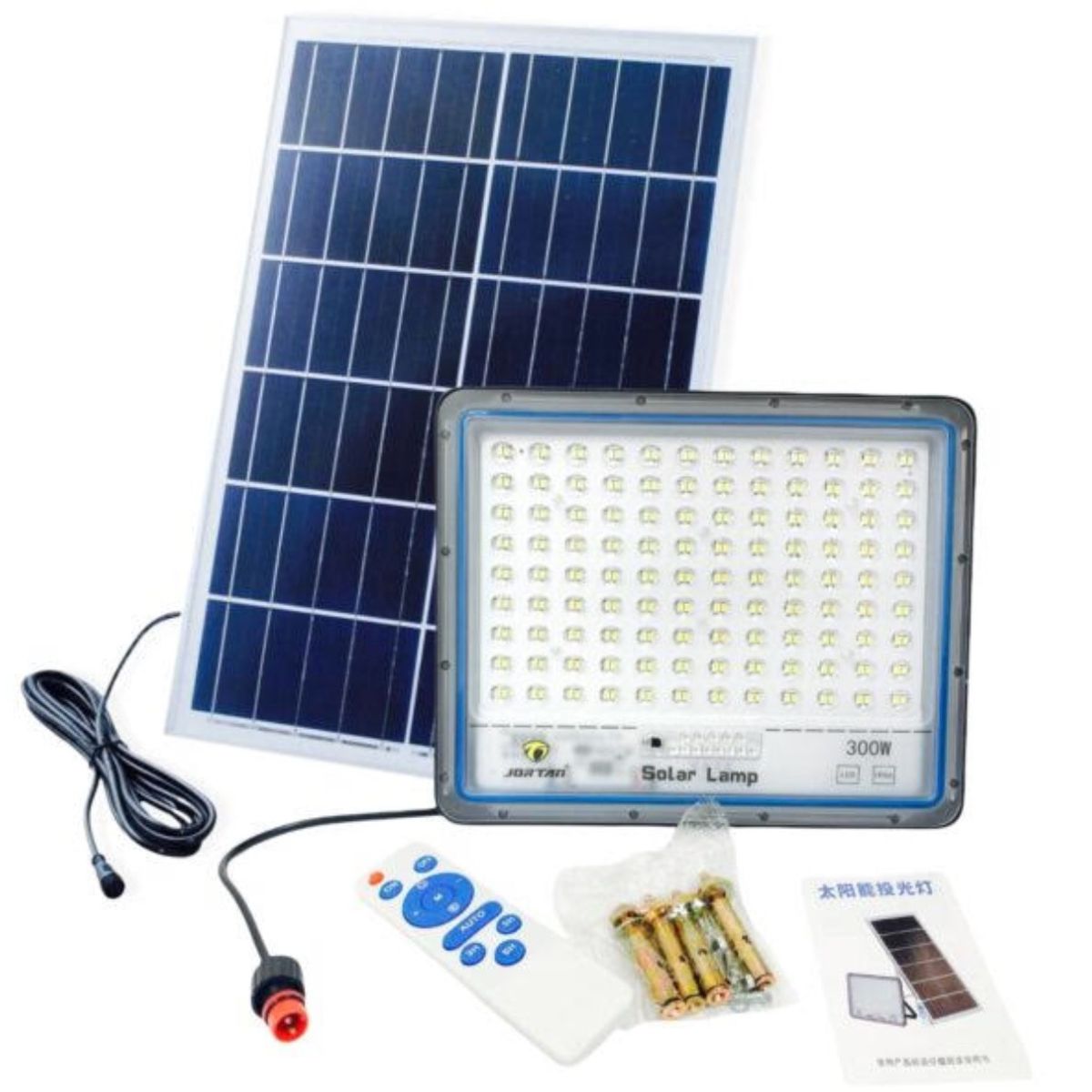 GENERICO - Reflector LED De 400W IP66 Con Panel Solar y Control Remoto