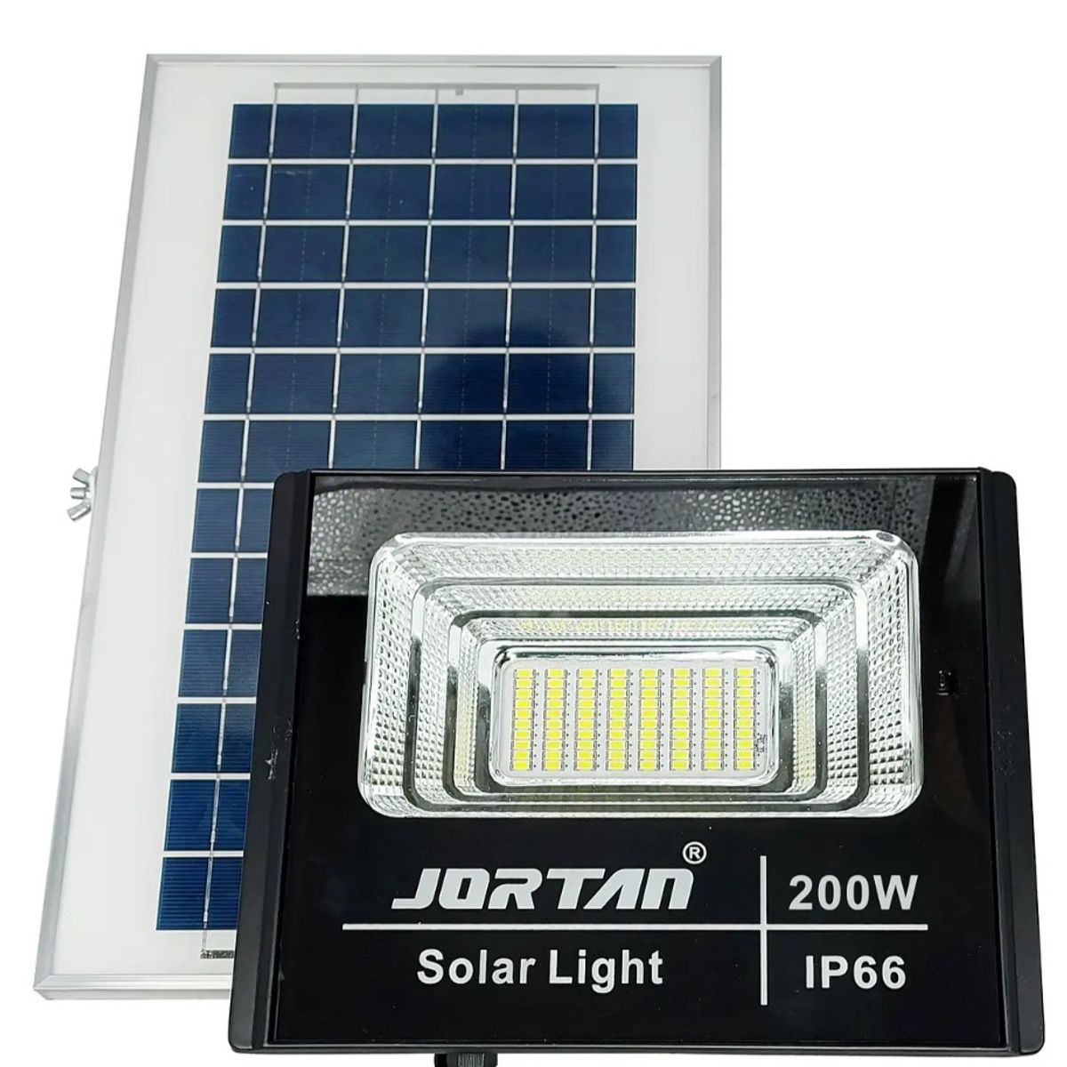 GENERICO - Reflector LED De 200W IP66 Con Panel Solar y Control Remoto Jortan