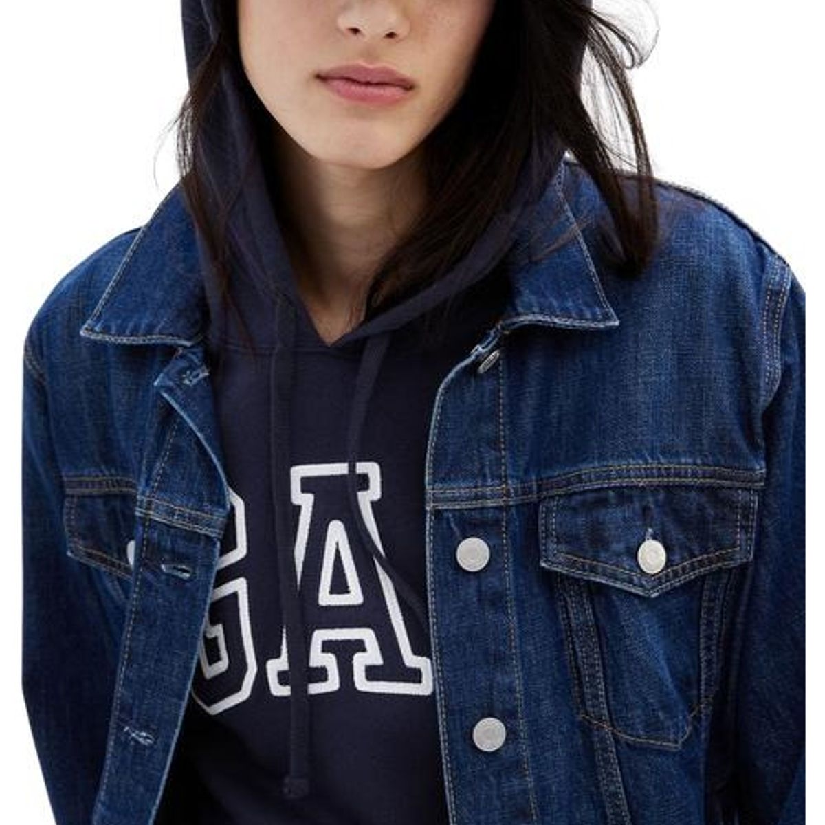 GAP - Polerón Logo Sin cierre Azul Marino GAP