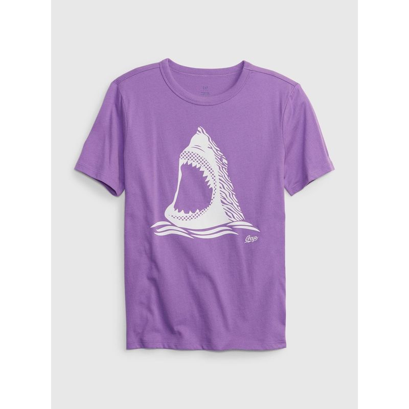 GAP - Polera Niño Gráfica Manga Corta Morado GAP