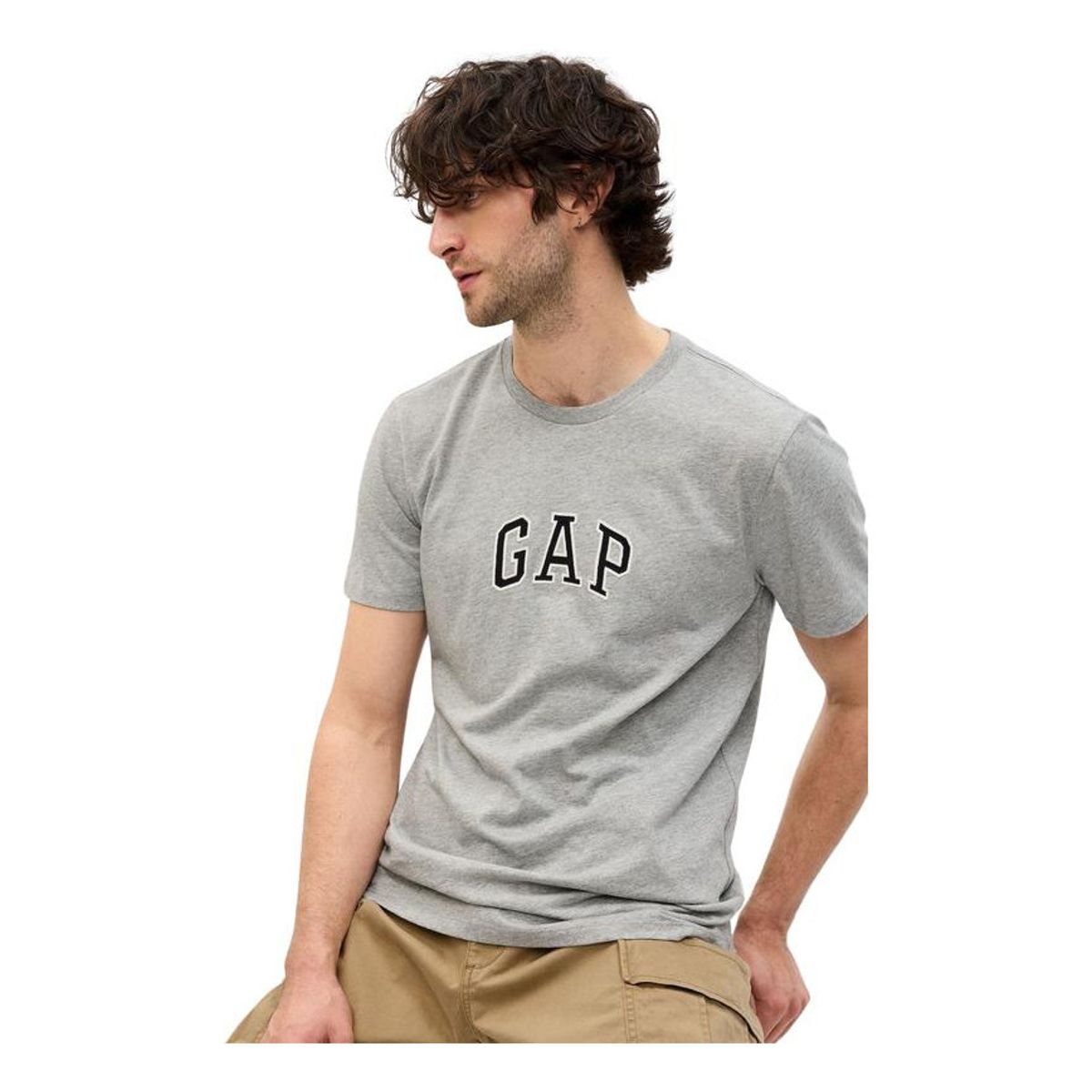 GAP - Polera Hombre Gap Logo Arch Manga Corta Gris