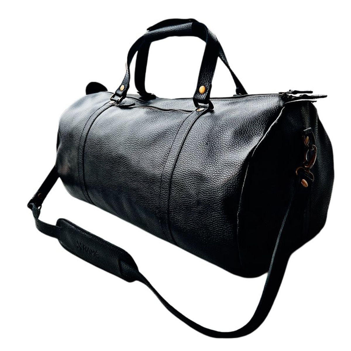 GENERICO - Bolso de Cuero Legitimo floater RAMÉ Color Negro Unisex Hecho en Chile