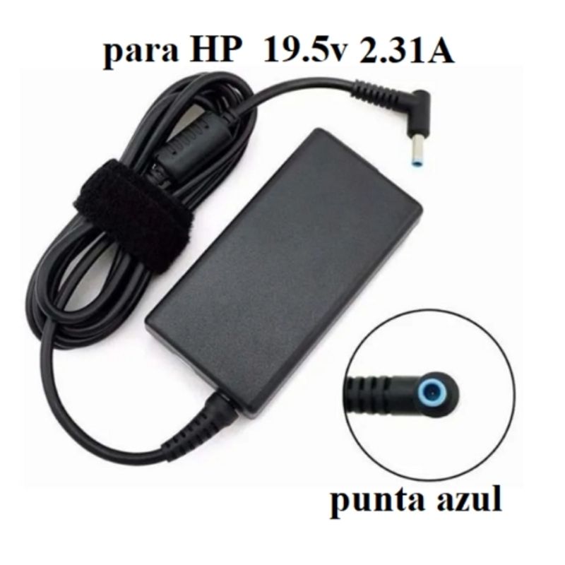 GENERICO - Cargador alternativo para notebook HP 19.5 V -  2.31 A punta azul
