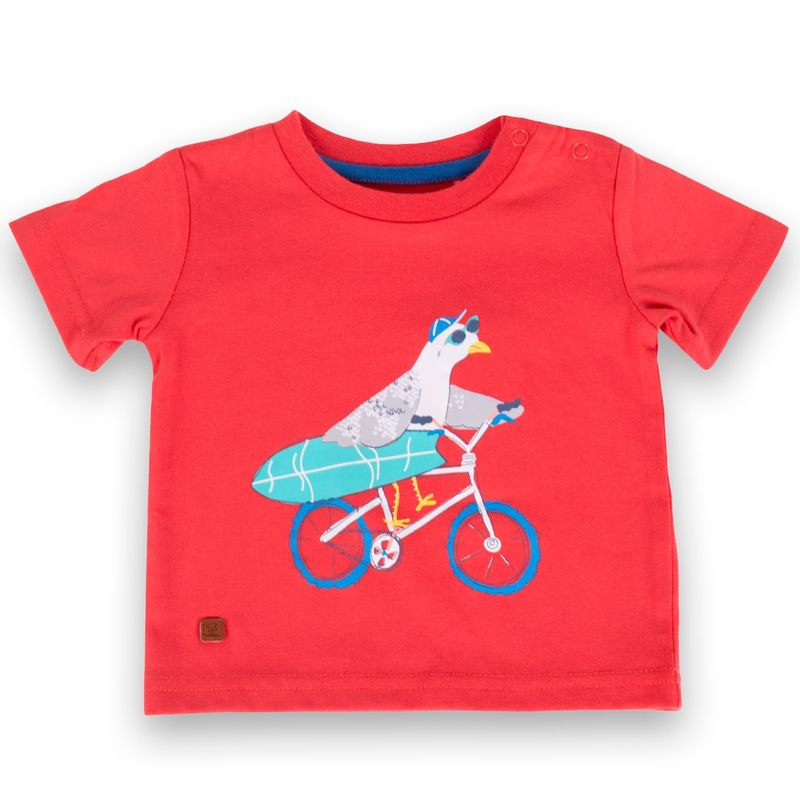 PILLIN - Polera Manga Corta Bebe Niño Rojo Pillin PILLIN