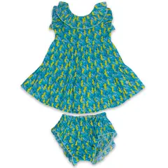 PILLIN - Vestido Bebe Niña Turquesa