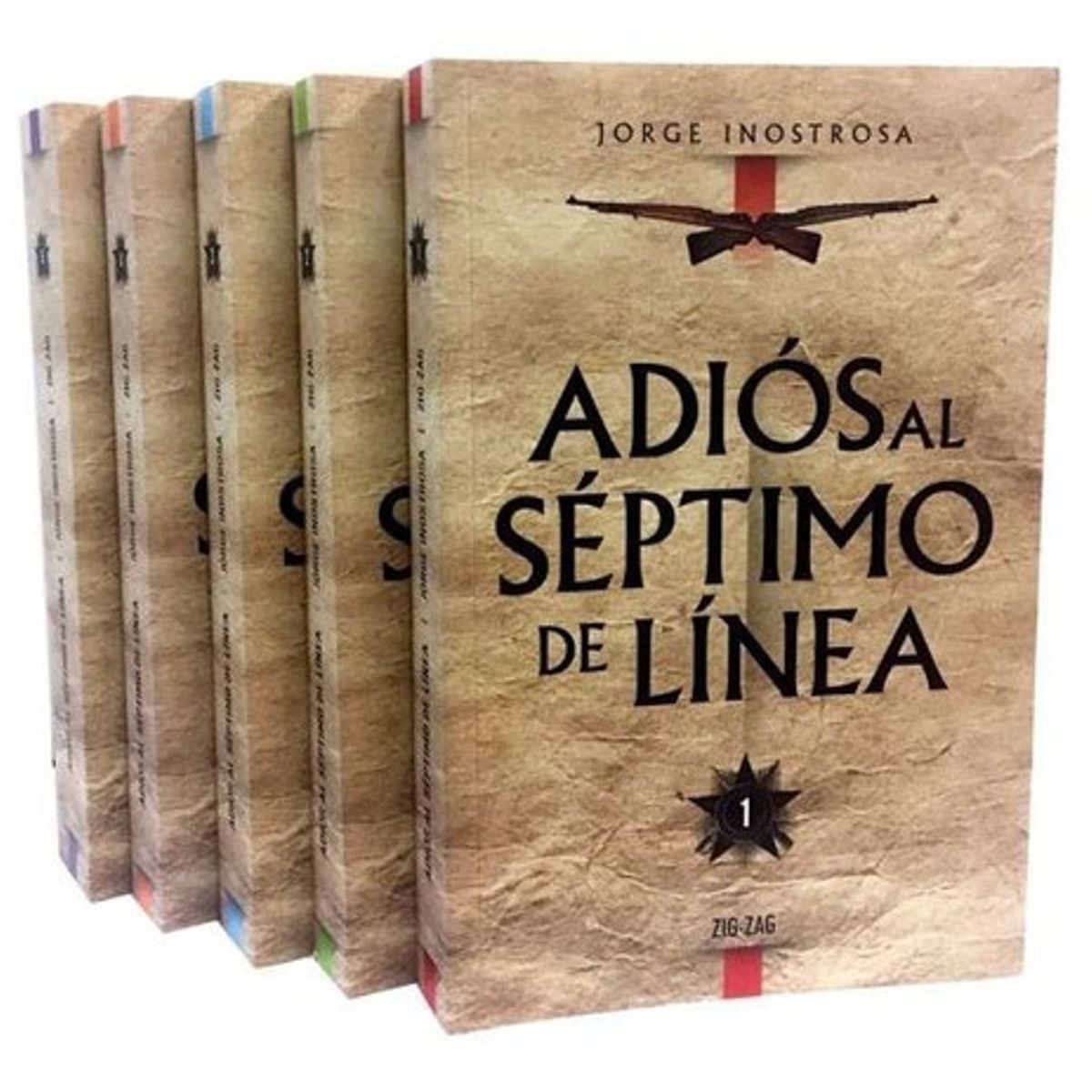 ZIG ZAG - Libro Adiós Al Séptimo De Línea (5 Tomos) - Jorge Inostrosa