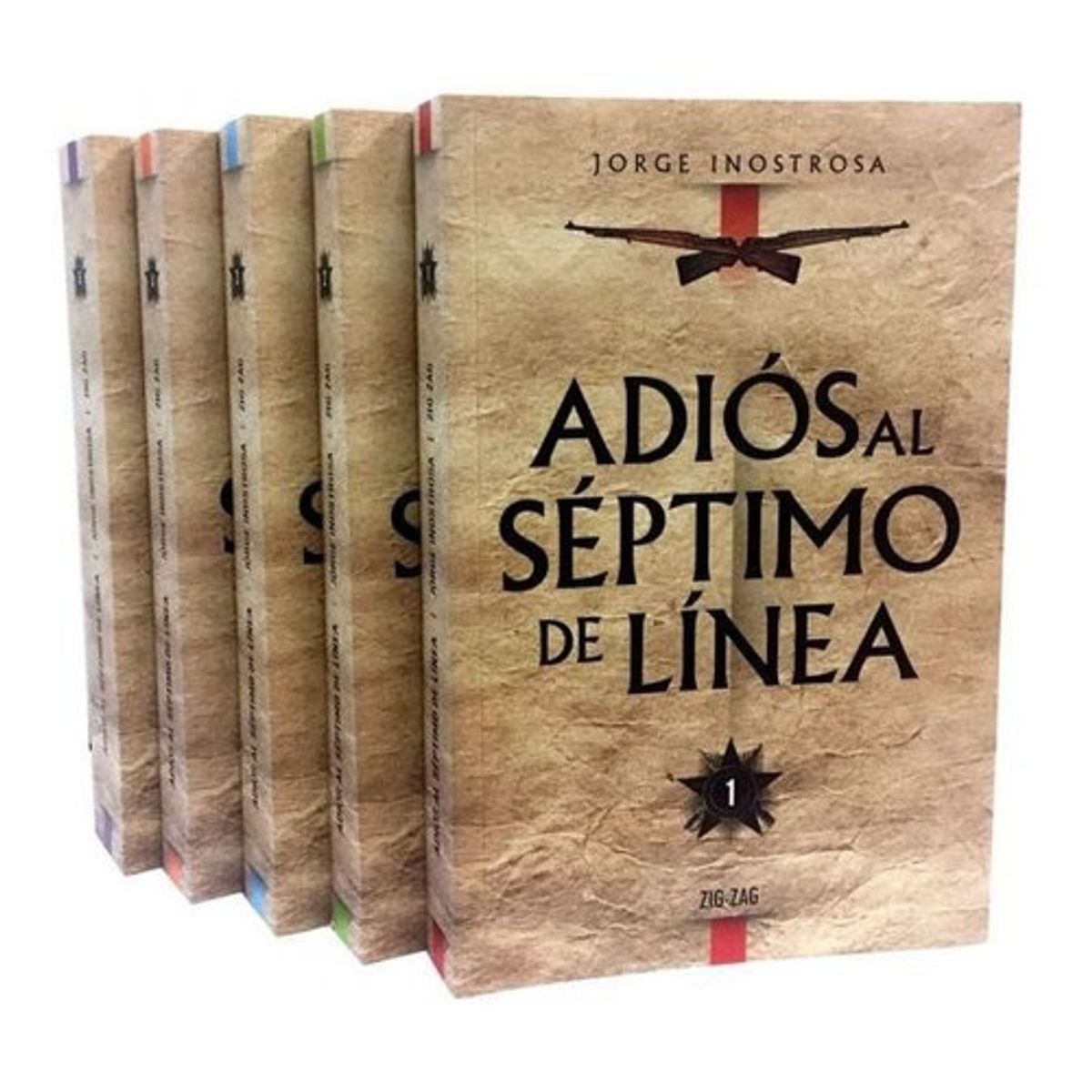 ZIG ZAG - Libro Adiós Al Séptimo De Línea (5 Tomos) - Jorge Inostrosa