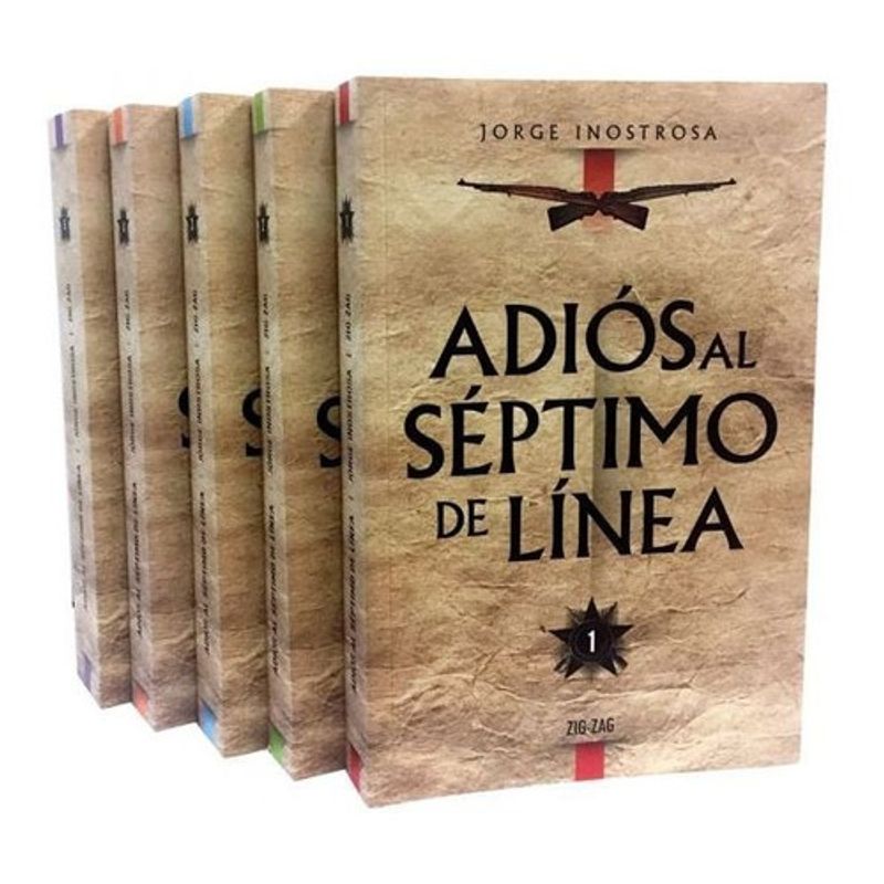 ZIG ZAG - Libro Adiós Al Séptimo De Línea (5 Tomos) - Jorge Inostrosa