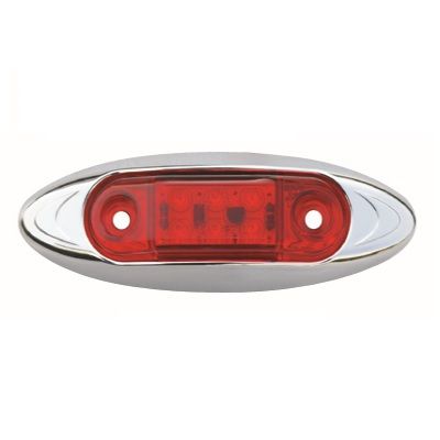 Faro de Senal Ovalado Multivoltaje Color: Rojo 5 LED