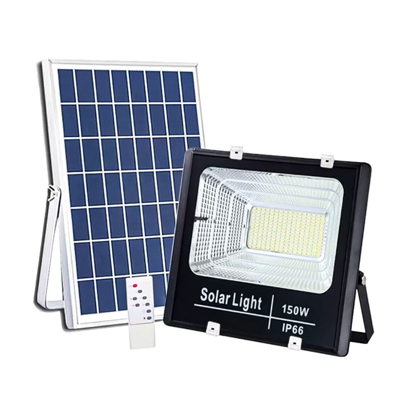 GENERICO - Reflector LED De 150W IP66 Con Panel Solar y Control Remoto Jortan