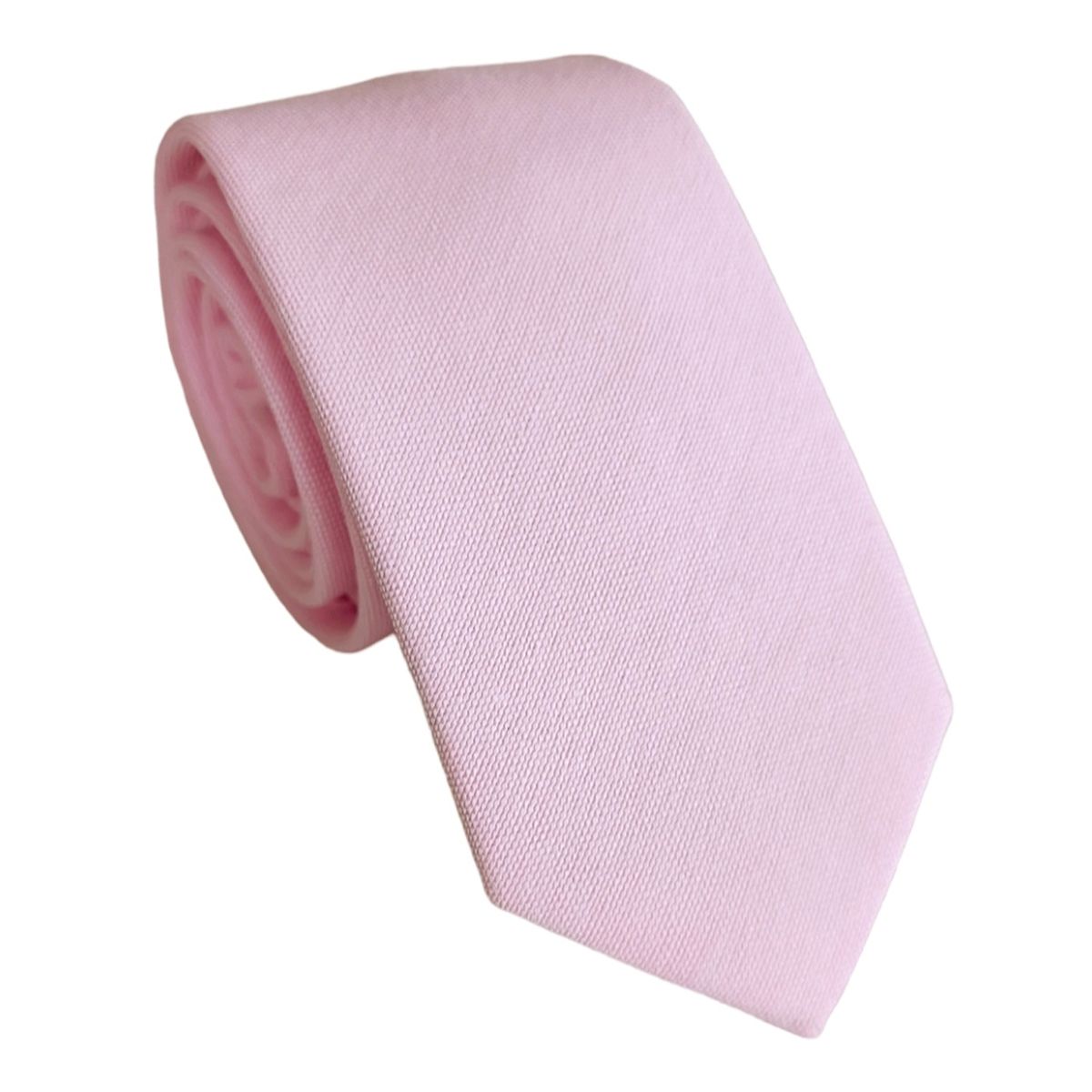 LUCIA CORBATAS - Corbata delgada algodón rosado Luciacorbatas