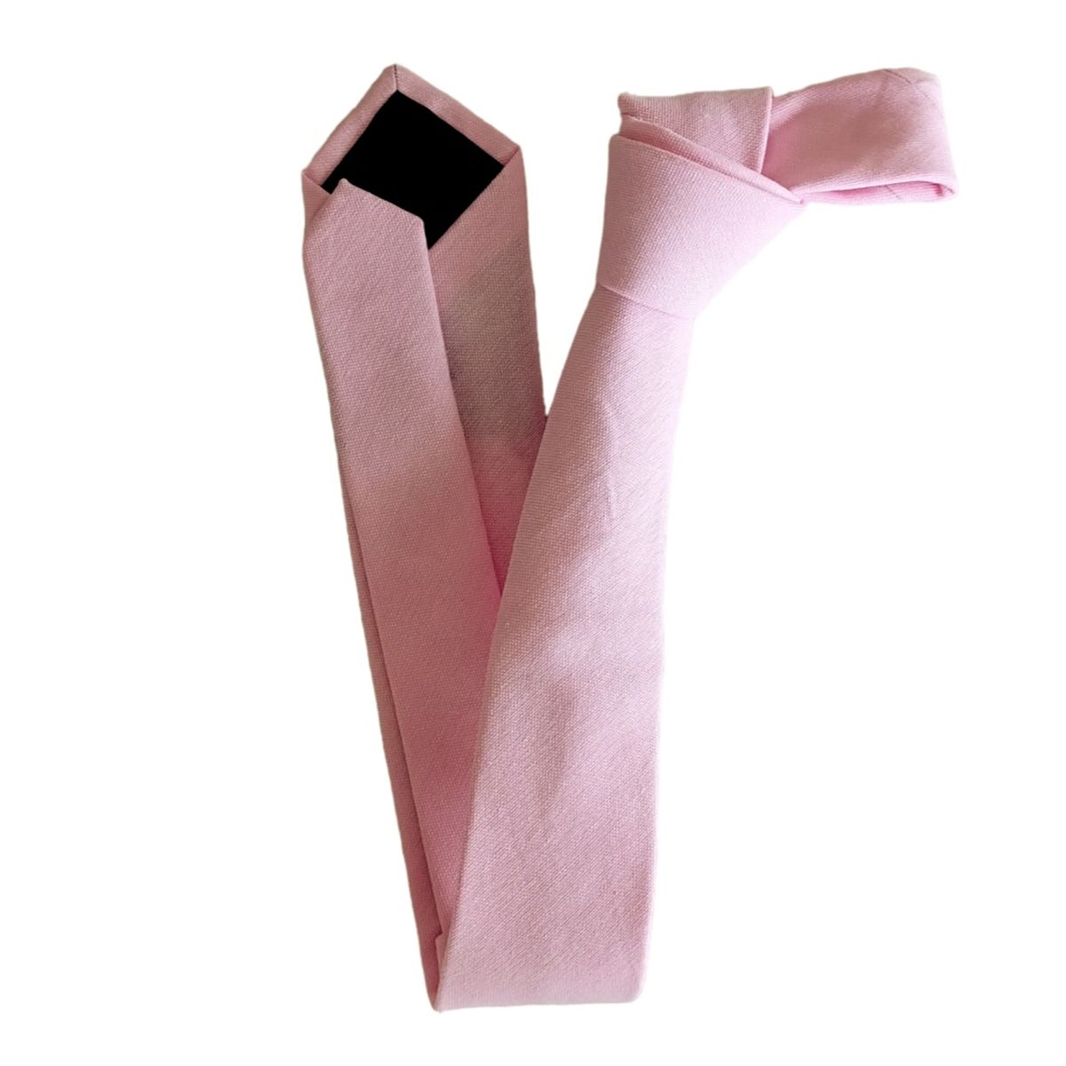 LUCIA CORBATAS - Corbata delgada algodón rosado Luciacorbatas