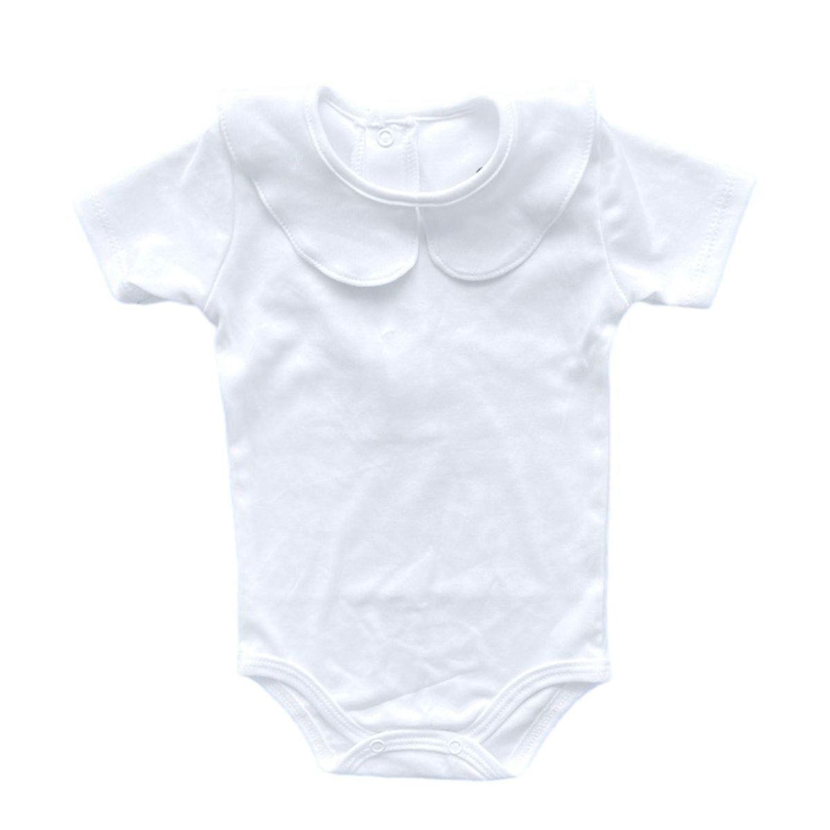 ONCOTTON WHITE BASIC COLLECTION - Body Cuello Peter Pan manga corta