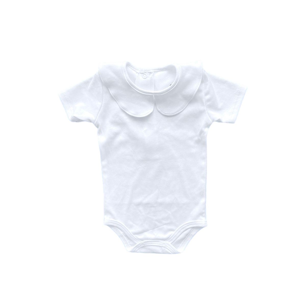 ONCOTTON WHITE BASIC COLLECTION - Body Cuello Peter Pan manga corta