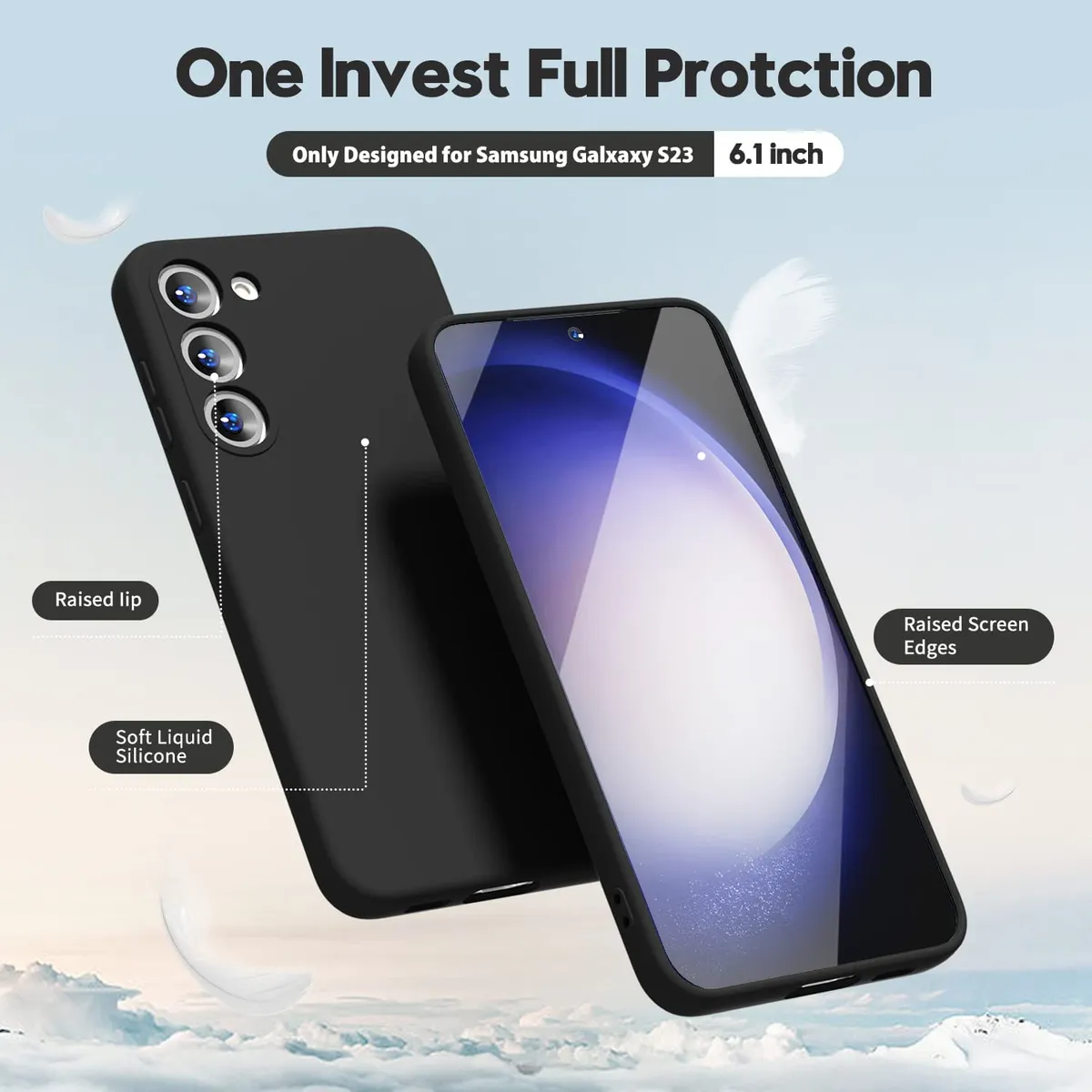 GENERICO - Carcasa para Samsung S23 5G Silicona Antideslizante Suave