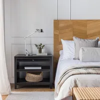 Velador Peonia Negro Amoblé