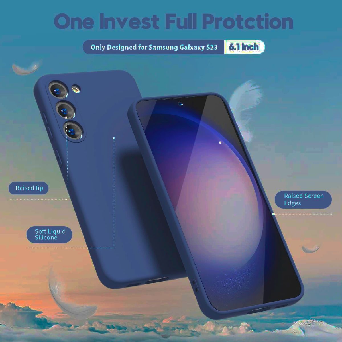 GENERICO - Carcasa para Samsung S23 5G Silicona Antideslizante Suave