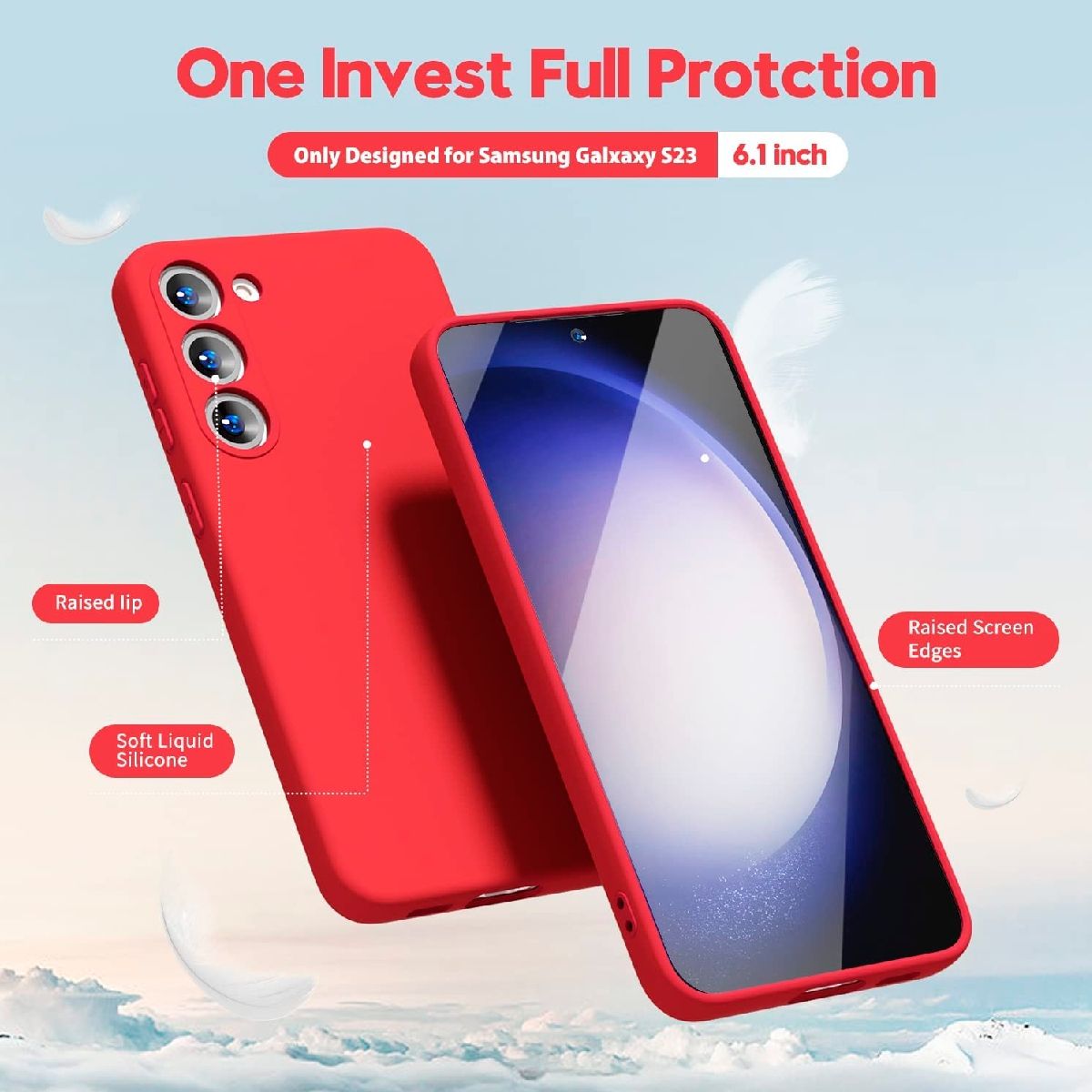 GENERICO - Carcasa para Samsung S23 5G Silicona Antideslizante Suave