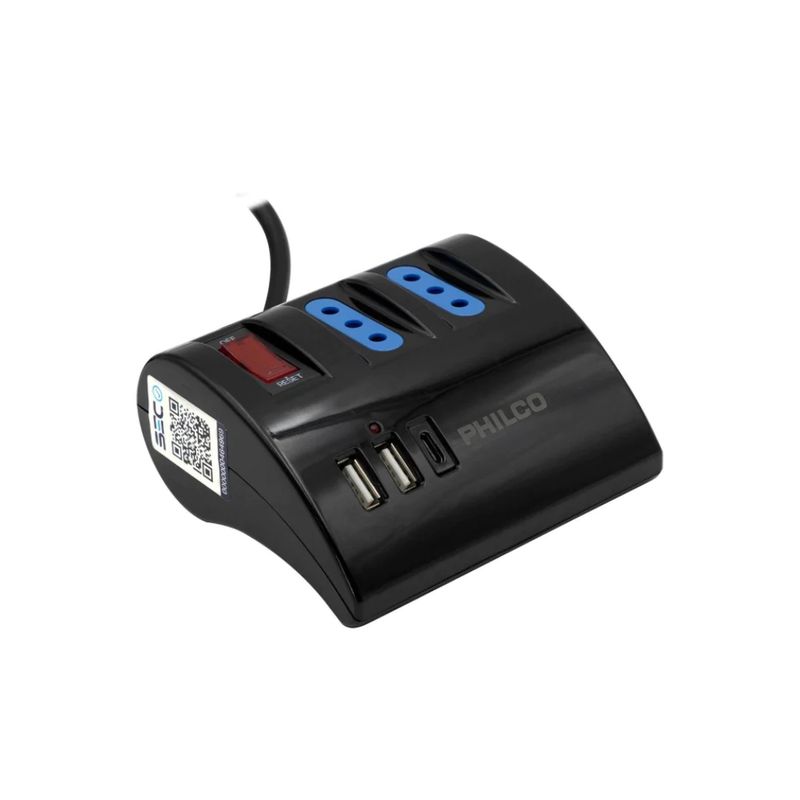 PHILCO - Extension De Escritorio Ac Usb Philco Negro  Usb C 2044n