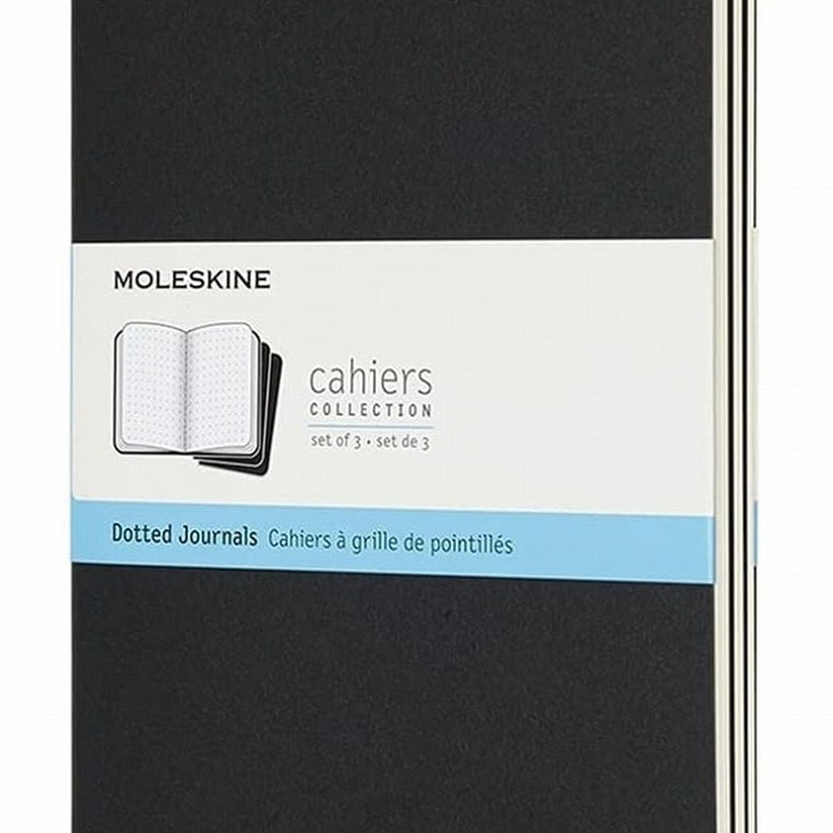 MOLESKINE - Libretas Cahier. Set de 3 - T. Blanda Grande Negro De puntos
