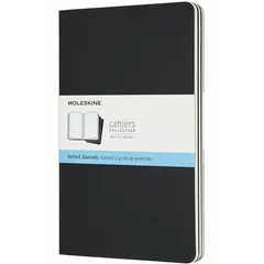 MOLESKINE - Libretas Cahier. Set de 3 - T. Blanda Grande Negro puntos