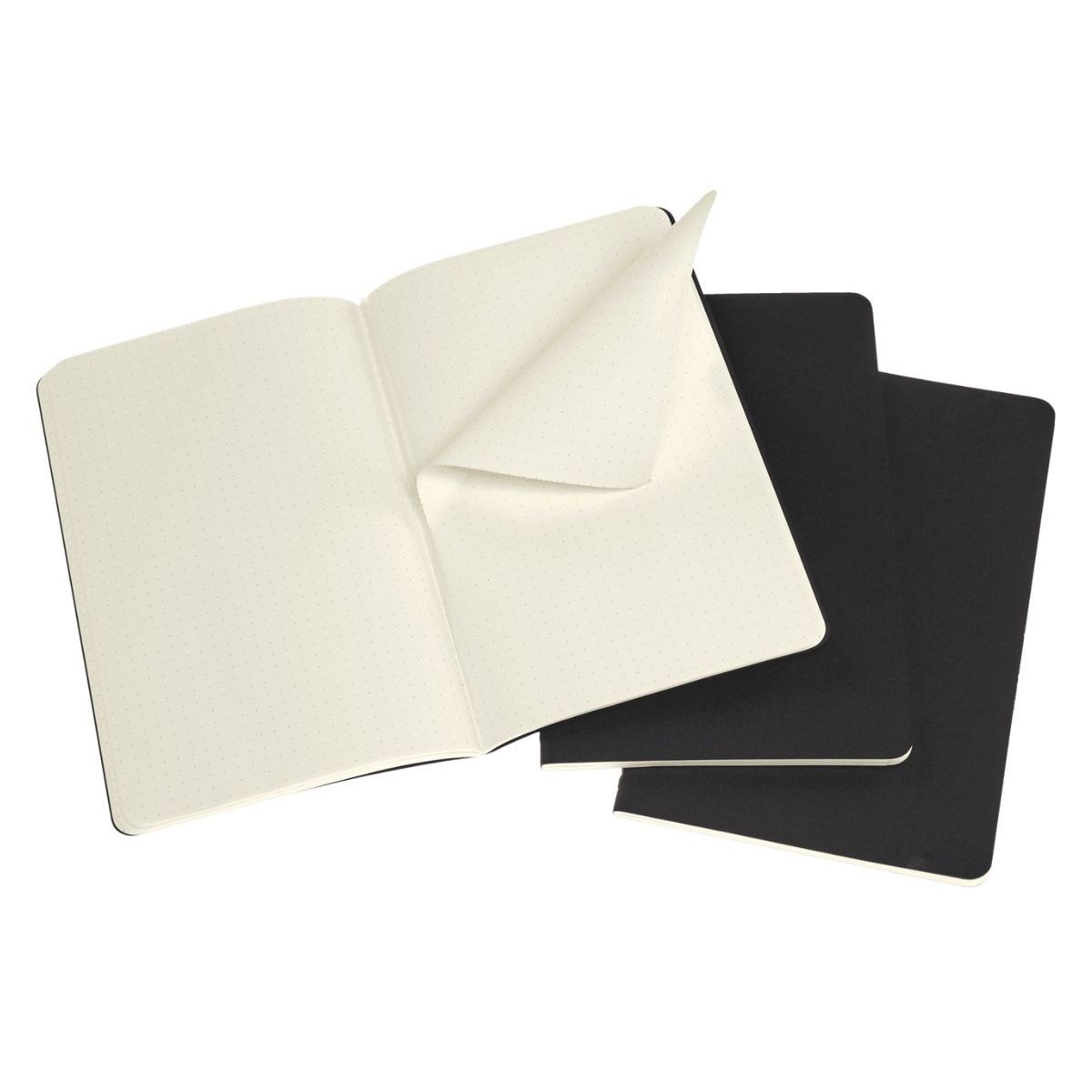 MOLESKINE - Libretas Cahier. Set de 3 - T. Blanda Grande Negro De puntos