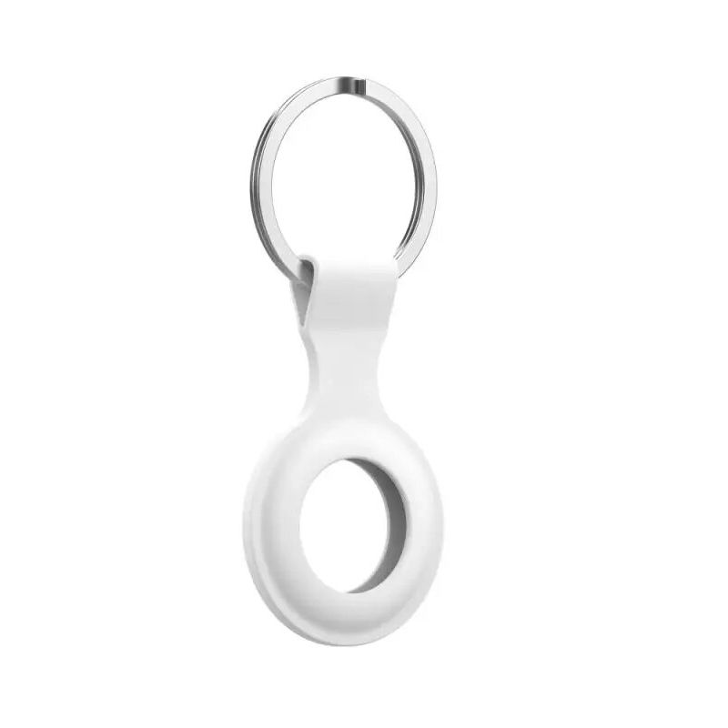 GENERICO - Funda Llavero de Silicona Compatible Con Airtag Apple Blanco