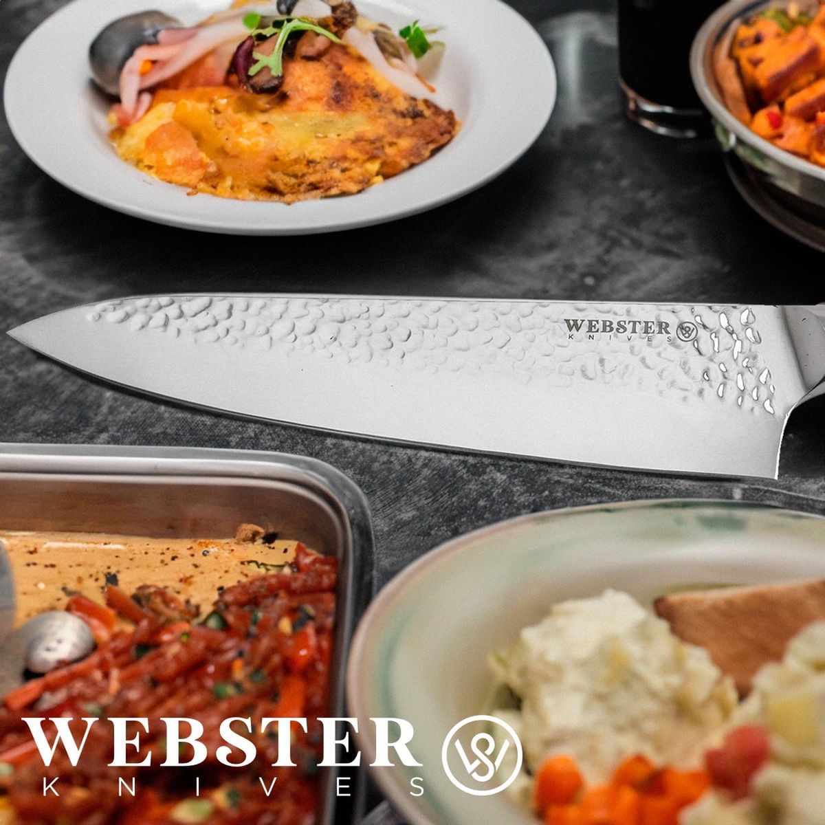 WEBSTER - Cuchillo Acero Premium Webster Parrillero Cocina Chef - Cafe